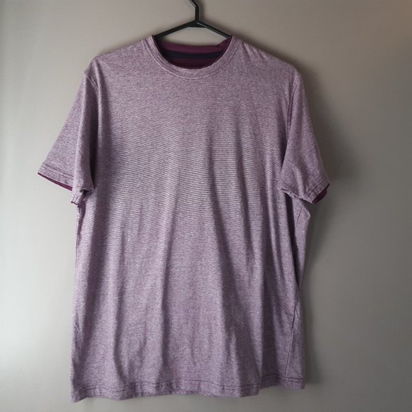 🌞 James Pringle Men's T-shirt Burgundy Stripe | M - Picture 1 of 15